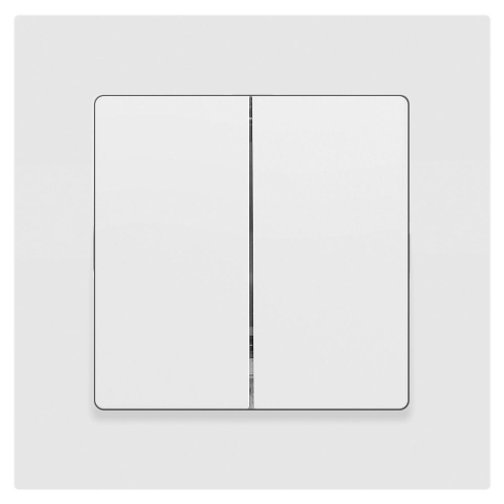 Выключатель Intro Accent 6-104-01М двойной, 10А-250В, IP20, СУ, AL/CU, белый матовый | Intro