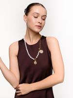 Колье "Medal pearl" Gold