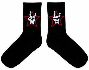 Носки Рок звезда черные (018)