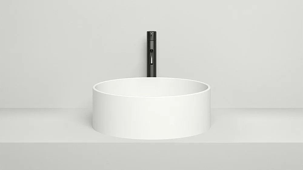 Раковина накладная Salini Armonia 02 130112SM 45 из искусственного камня S-Stone, белая матовая