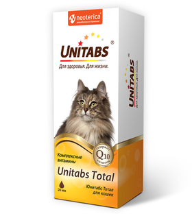 Юнитабс Тотал для кошек, раствор для приема внутрь, 20мл.