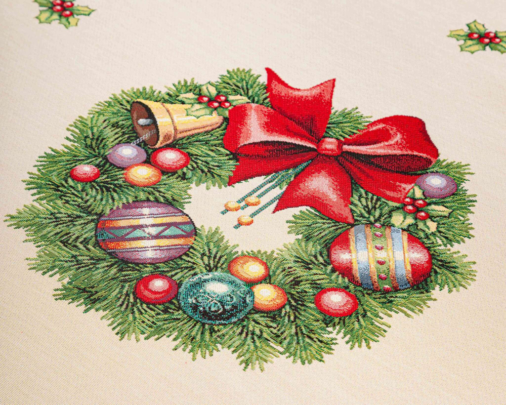 Скатерть 140х240см Mix&Match Home Красные бантики