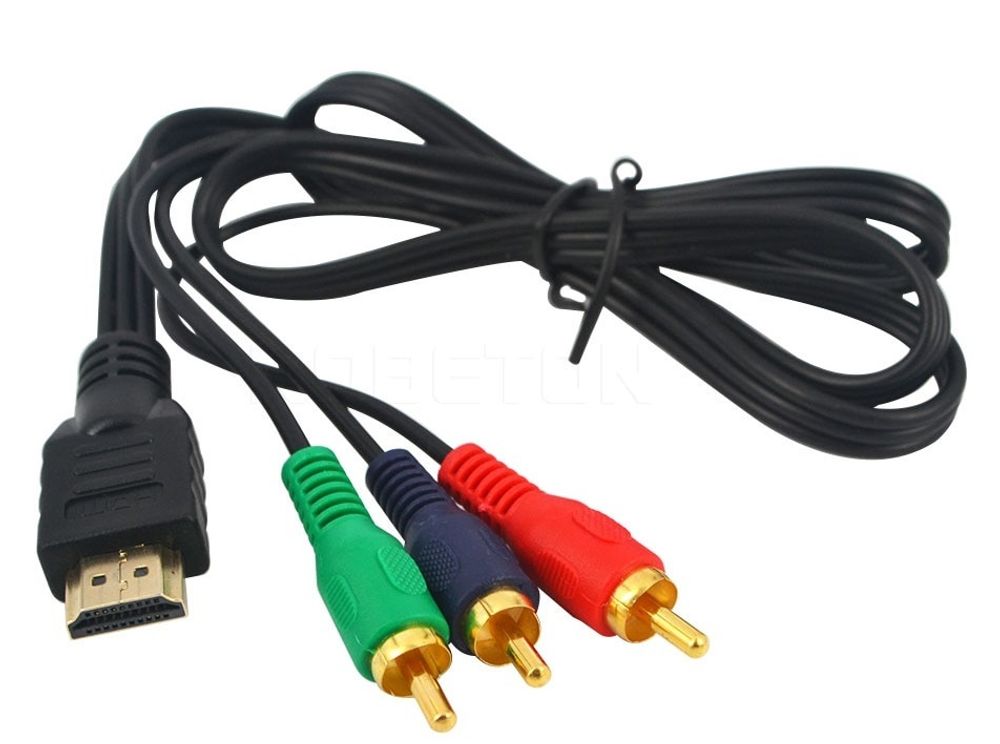 Шнур HDMI--&amp;gt;3RCA компонент 1-метр