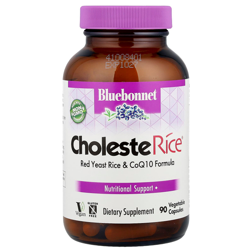 Bluebonnet Nutrition, CholesteRice®, 90 растительных капсул