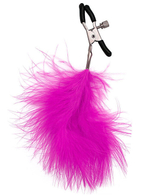 Зажимы для груди с розовыми пёрышком, регулируемые (Цвет: розовый)