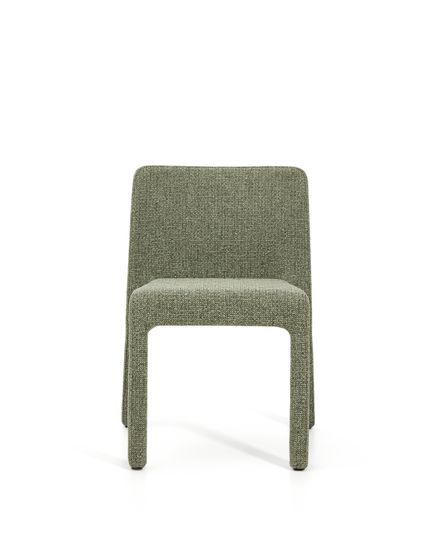 Штабелируемый стул Loria из зелёного шенилла