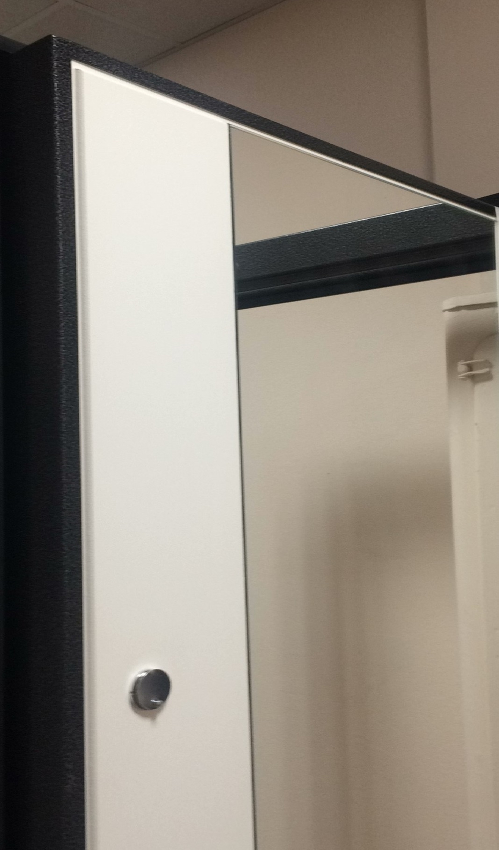 Входная сейф-дверь с зеркалом Аргус Люкс ПРО 3К Вояж софт милк / Антик серебро