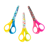 Ножницы детские 13 см, двухцветные ручки, цветное лезвие, 3 дизайна микс, С-40416