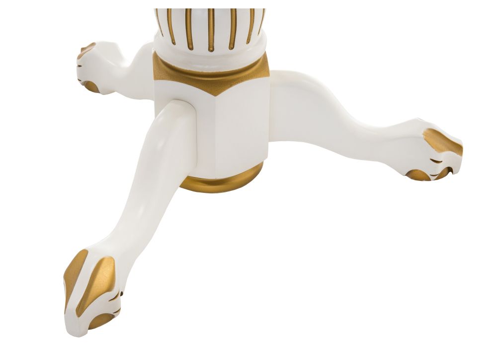 Журнальный столик Бернард 70х63 молочный с золотой патиной