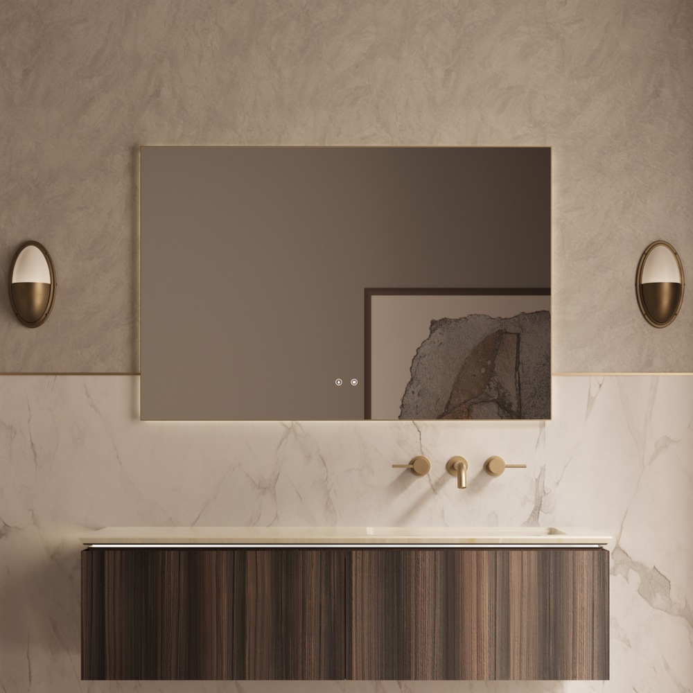 База под раковину Luxe 1400 подвесная, 2 выкатных ящика soft close, натуральный орех