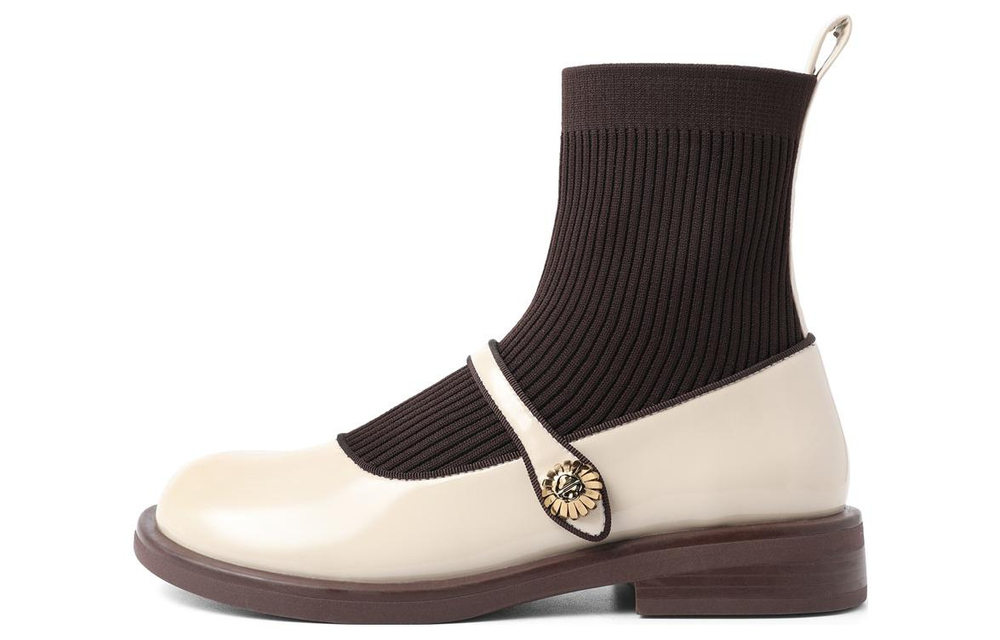 Senda Stretch & Sock Boots Women"s Black/White