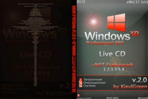 Windows XP Professional SP3 Live CD + NET Framework 1,2,3,3.5,4 v.2.0 by KievIGreen [2015, RUS]