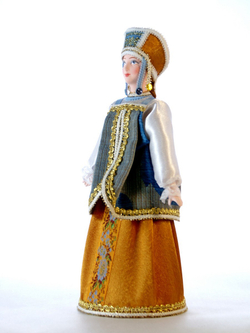Кукла коллекционная Русская красавица в национальном костюме