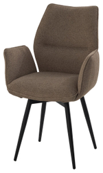 Стул М-City DISAUR Грин поворотный на поворотный на 360 градусов, Ns-05 Капучино, букле, Черный каркас