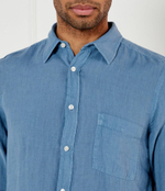 Льняная рубашка Relegant_6 BOSS ORANGE - голубой(50537381)