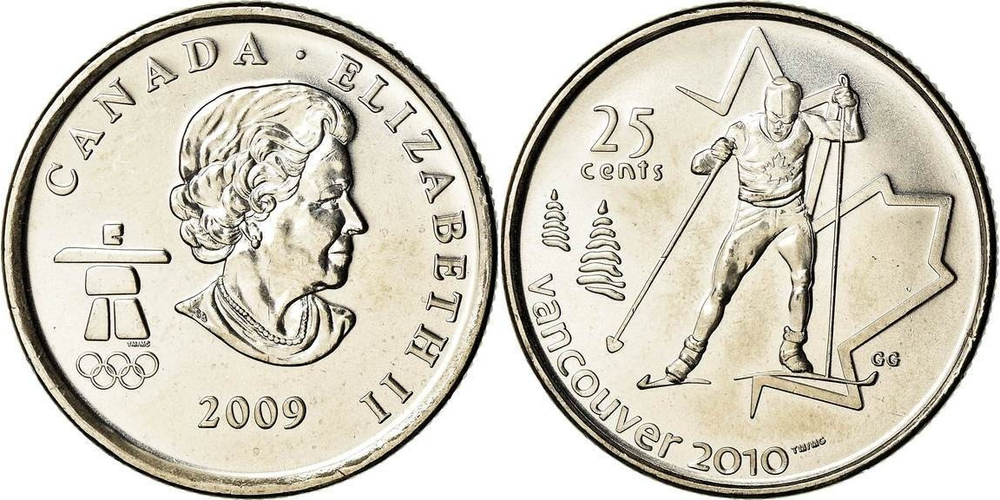 Канада 25 центов, 2009 XXI зимние Олимпийские Игры, Ванкувер 2010 - Лыжные гонки