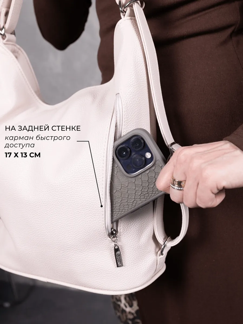 Сумка рюкзак большая через плечо трансформер