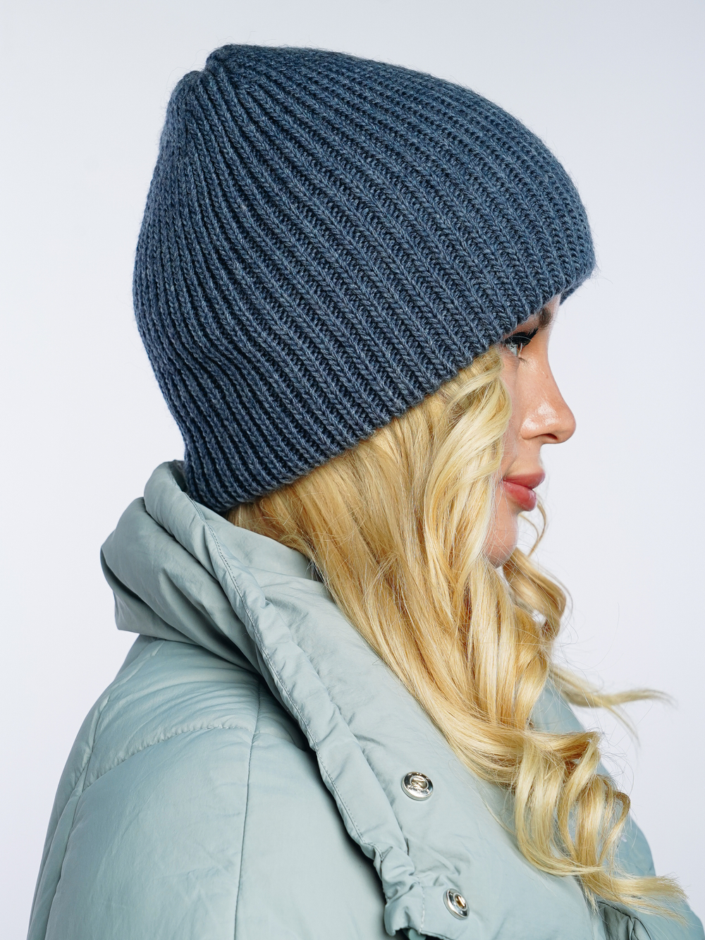 Шапка вязаная "Fishka" Джинса