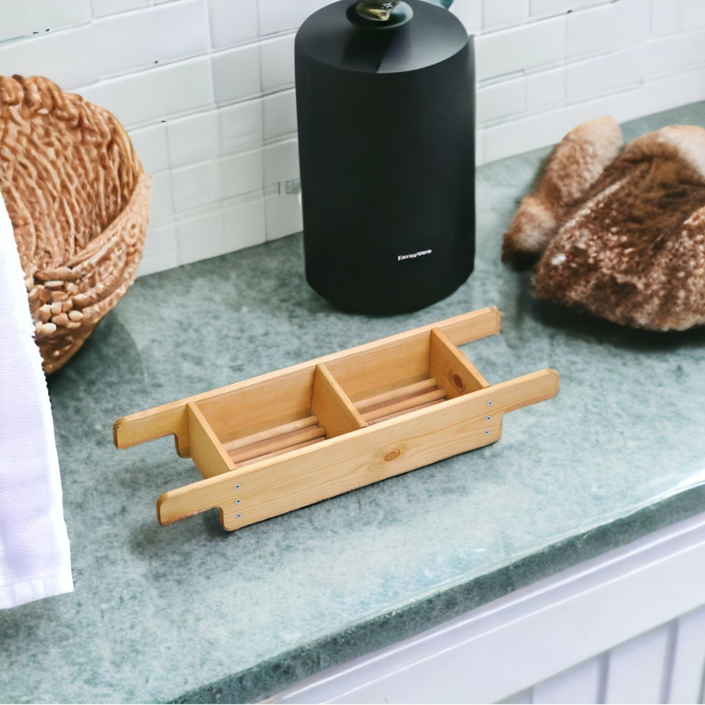 Деревянная полочка для ванны из массива сосны, поднос для ванны