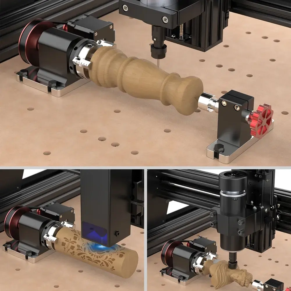 TwoTrees CNC 4-осевой шарнир для фрезерного станка с ЧПУ TTC450 Конструкция 3-кулачкового патрона шарнирная Диаметр зажима 4-60 мм