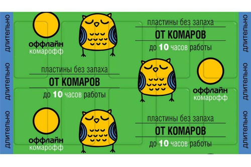 ПЛАСТИНЫ КОМАРОФФ ПОПЕРЕЧНЫЕ БЗ ЗАПАХА
