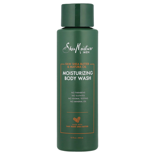 SheaMoisture, Для мужчин, необработанное масло ши и масло мафуры, увлажняющий гель для душа, 444 мл (15 жидк. унц.)