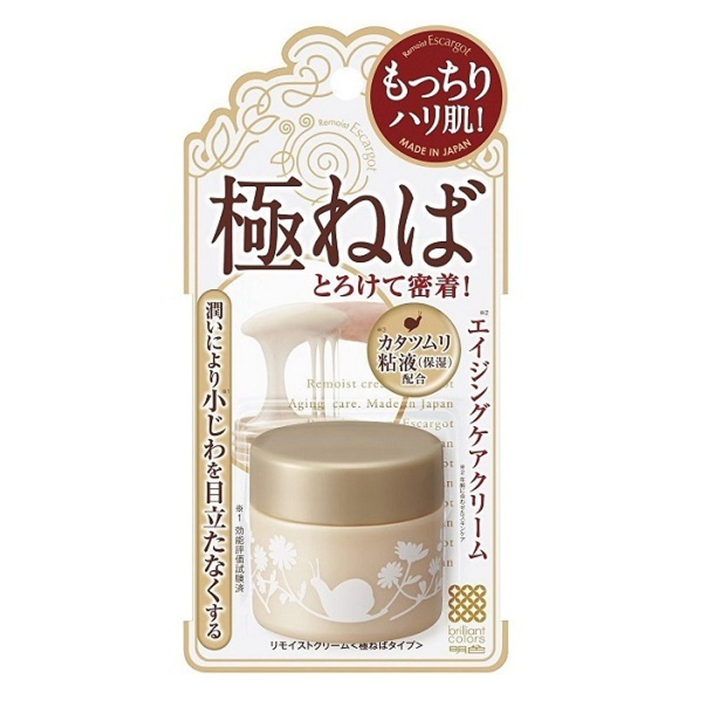Крем для сухой кожи лица с экстрактом слизи улиток Meishoku Remoist Cream Escargot 30г
