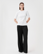 Футболка приталенного силуэта с круглой горловиной