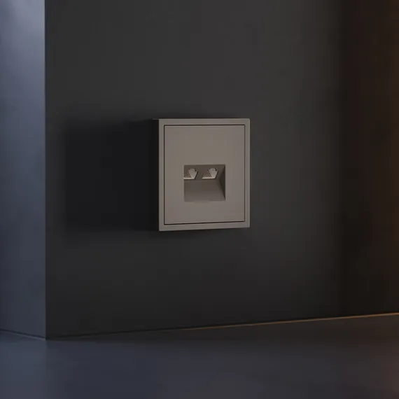 Накладка для розетки компьютерной двойной RJ45+RJ45 кат.6, S70 (капучино)