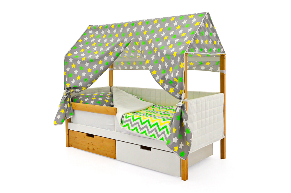 Детская кровать-домик мягкий Бельмарко Svogen дерево-белый
