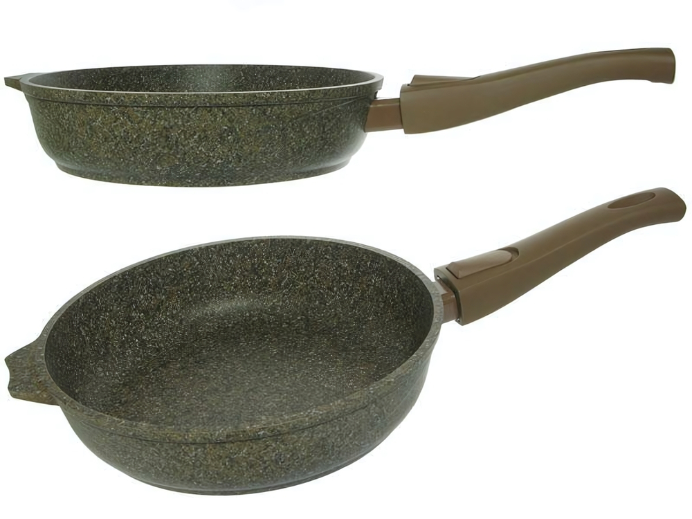 Сковорода 28см Premium mokko со съемной ручкой