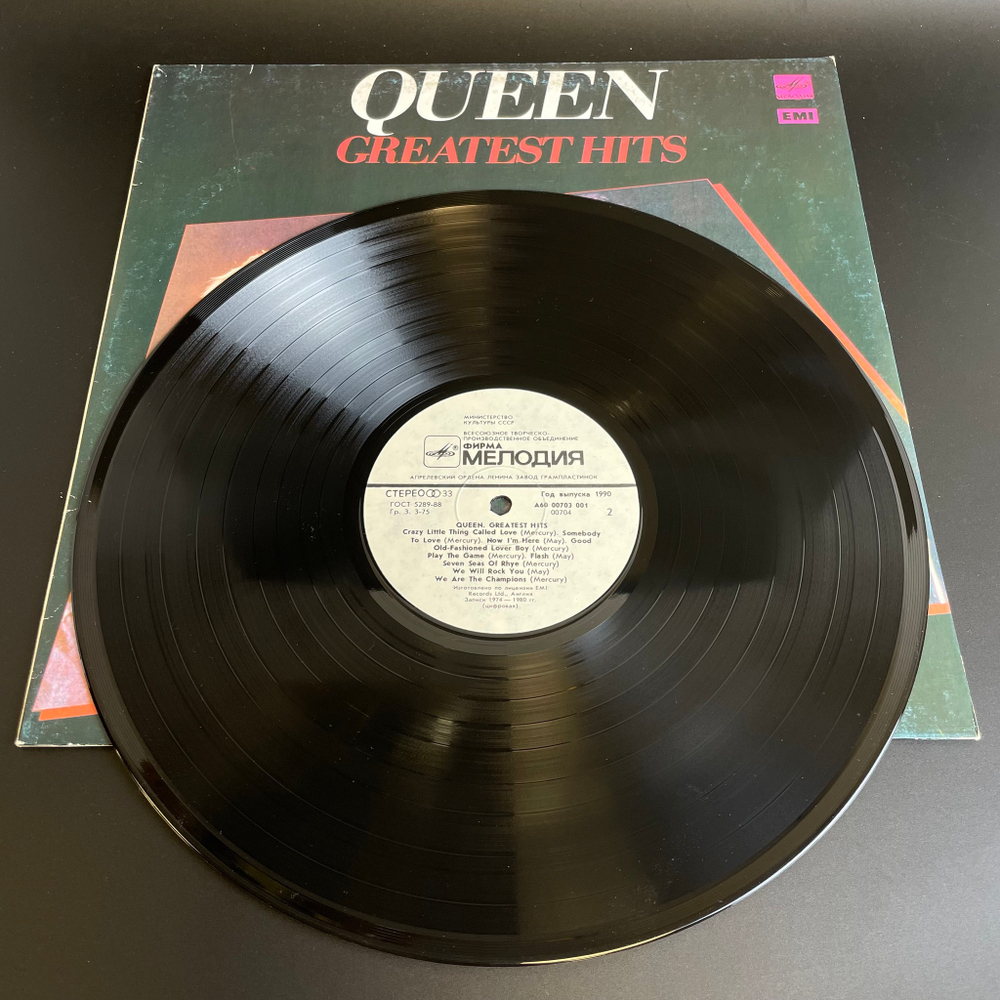 LP Queen - Greatest hits. виниловая пластинка 12 дюймов. записи 1974-1980 гг. Мелодия СССР. Лицензия Англия