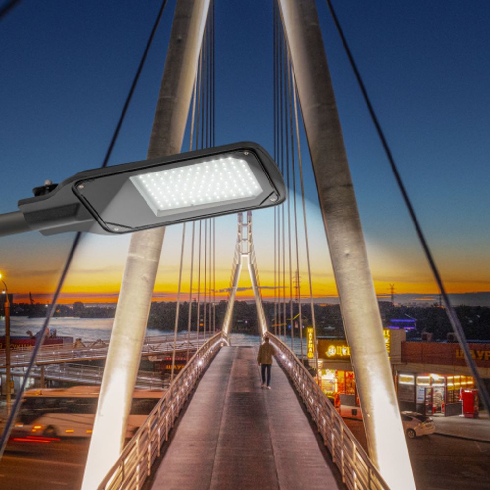 Светильник уличный светодиодный ЭРА SPP-504-0-50K-070 70Вт 7000лм 5000К КСС Д 3 года IP65 | Уличные консольные светильники