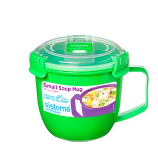 Кружка суповая для СВЧ Sistema &quot;Microwave&quot; 565 мл, цвет Зеленый