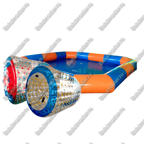 Бизнес-набор: Бассейн 7*7 м (1 шт), Водный роллер ПВХ (3 шт),насос (1 шт)