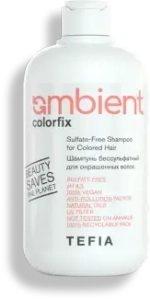 Шампунь бессульфатный для окрашенных волос Colorfix Ambient Tefia, 950 мл