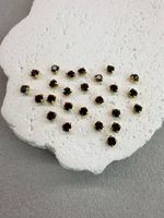 Шатоны 4 мм, Аметист в золоте, 25 шт