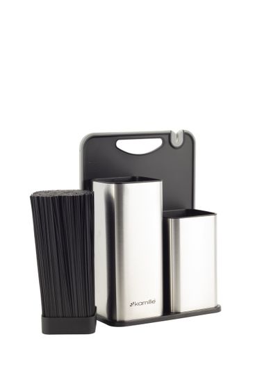 Набор подставка для ножей с разделочной доской Kamille KM-7610