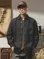 Jerenault 320g полосатая рубашка в полоску для мужчин с длинными рукавами весной и осенью толстая американская повседневная свободная древняя рубашка