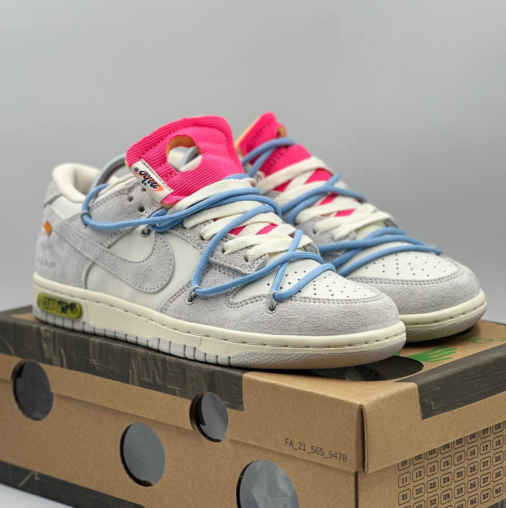 Кроссовки Nike Dunk Low Off-White #B190 (сер.)