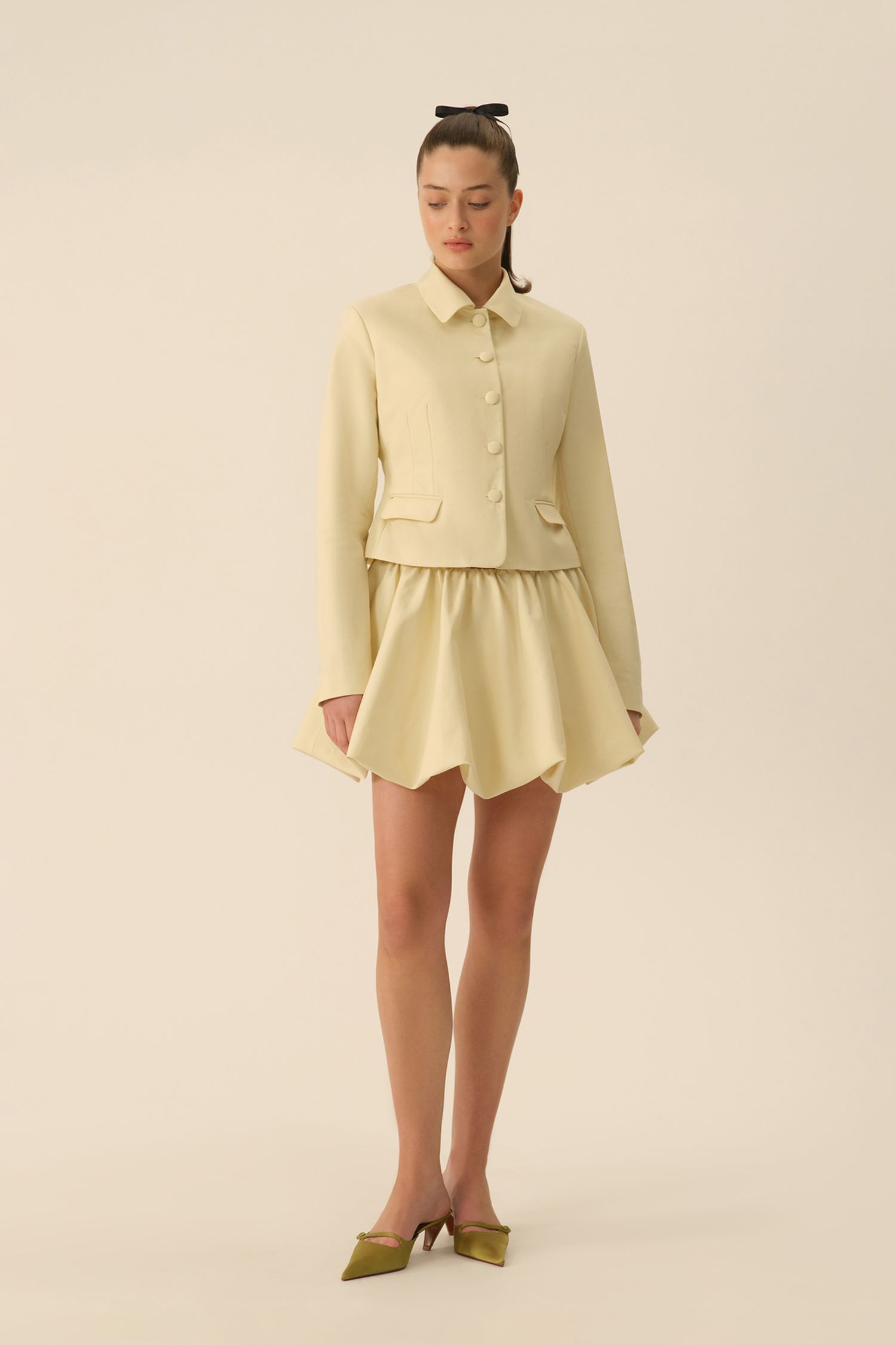 Юбка мини (Baby Doll cotton edition), сливочная