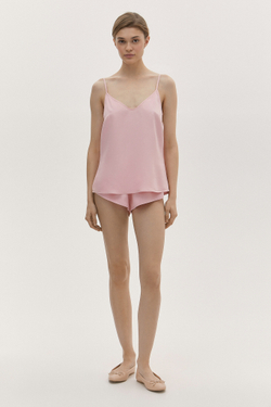 Топ с глубоким вырезом розовый