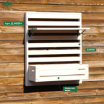 Ящик для хранения, 72х20х18, Эпларо, деревянный, навесной, для инструментов, для цветов и растений, для балкона, белый, Dipriz