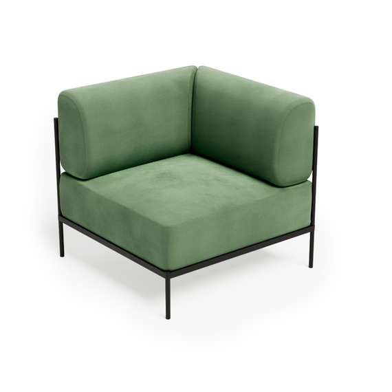 Рио Модуль угловой РСЕ-02 Teddy 338/Металл Черный 810*810*770