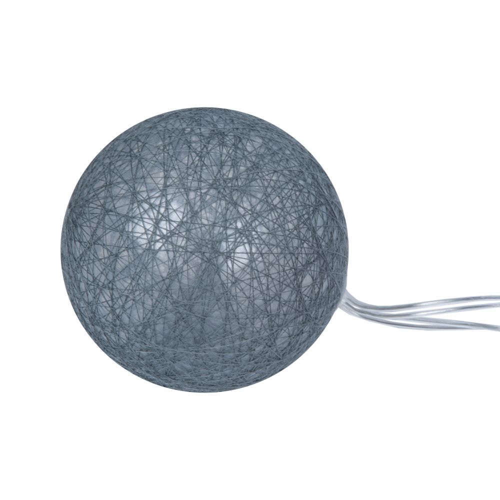 USL-S-230-PM1800 COTTON BALLS-1 Садовая гирлянда на солнечной батарее Клубки. 10 светодиодов. Теплый белый свет. 1xАА Ni-Mh аккумулятор в-к. IP44. TM Uniel