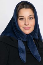 Косынка с завязками Велюр (синяя) КЗВ13-23М LT Collection