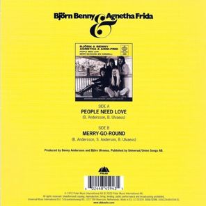 Bjorn Benny & Agnetha Frida / People Need Love / Merry-Go-Round (Picture Disc)(7" Vinyl Single)
