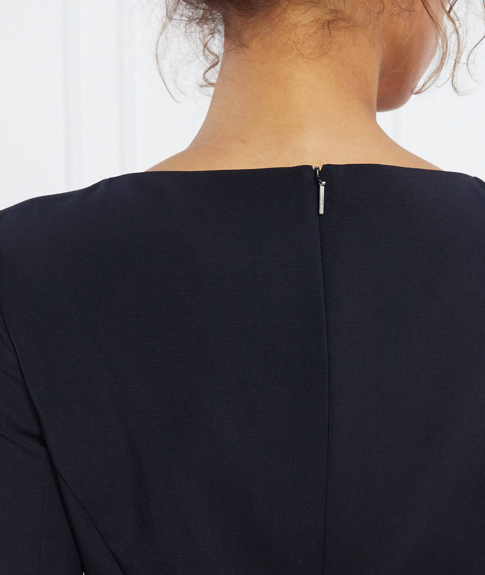 хлопковое платье daleah BOSS BLACK - темно-синий(50490041)