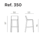 Стул пластиковый барный Trill Stool