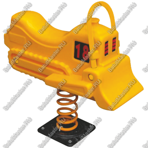 Детская качалка на пружине для игровых площадок "Бульдозер"